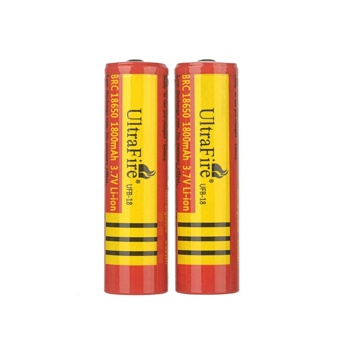 18650 1800mAh 3.7V Rechargeable Batteries (2/4-Pack)