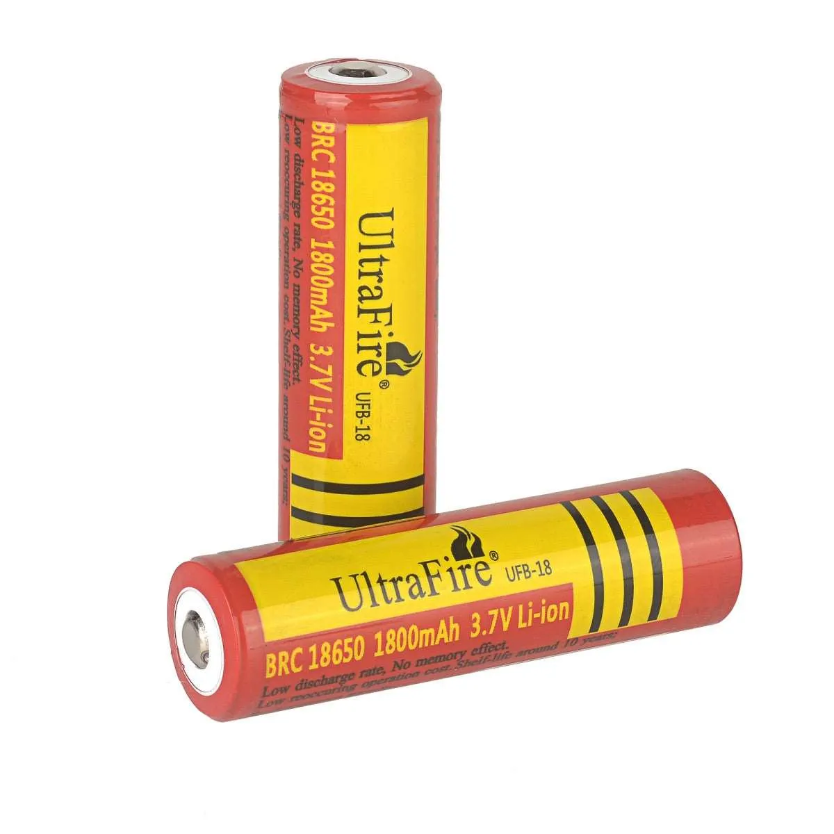 18650 1800mAh 3.7V Rechargeable Batteries (2/4-Pack)