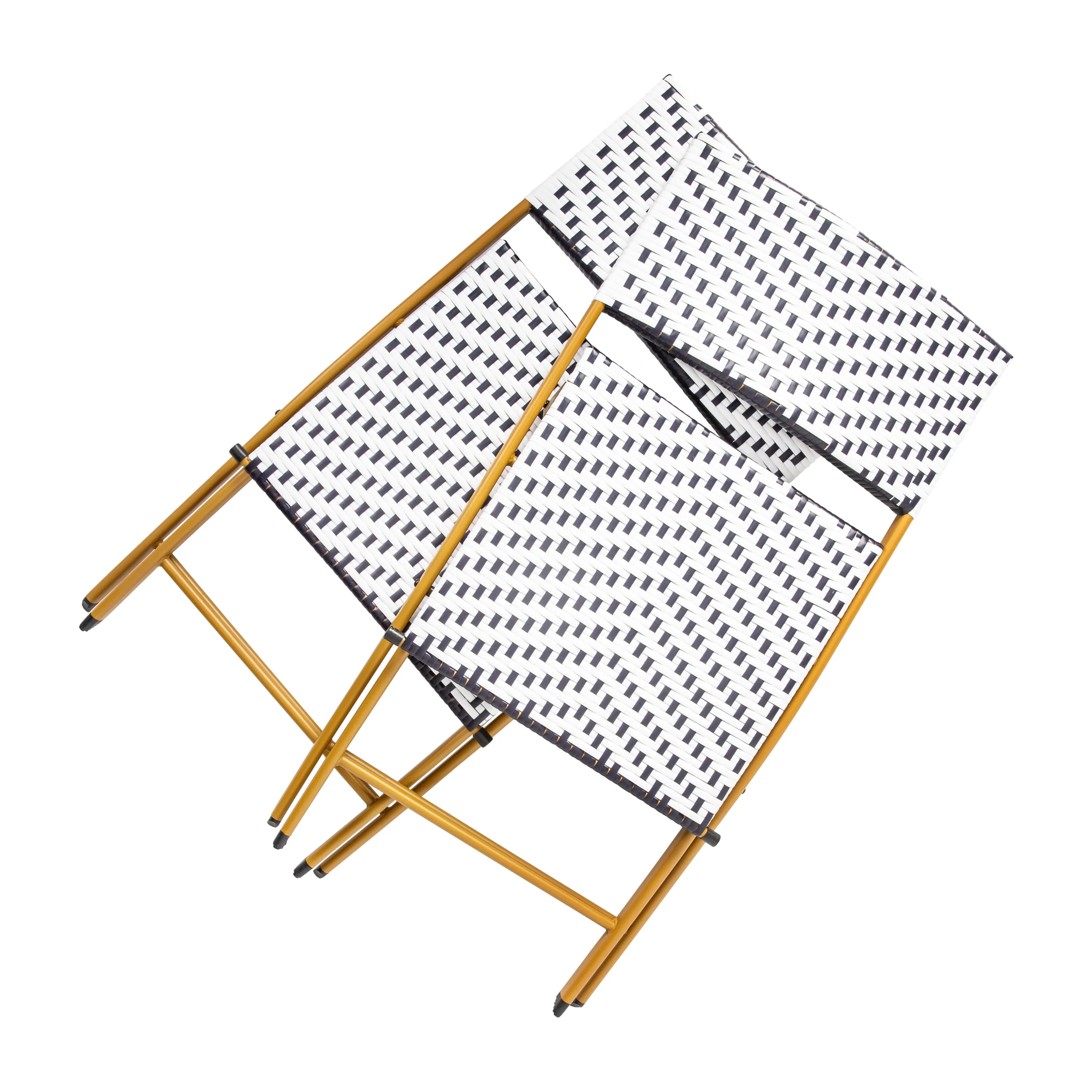 2PK Navy/White Folding Chairs 2-FV-FWA086-NVY-WHT-GG