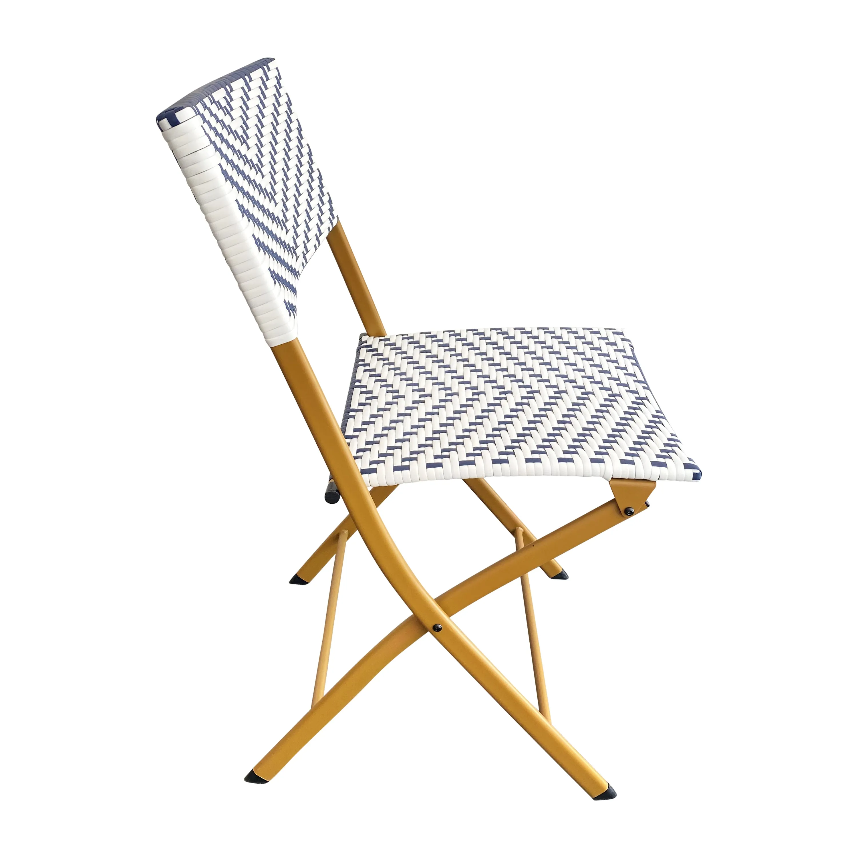 2PK Navy/White Folding Chairs 2-FV-FWA086-NVY-WHT-GG