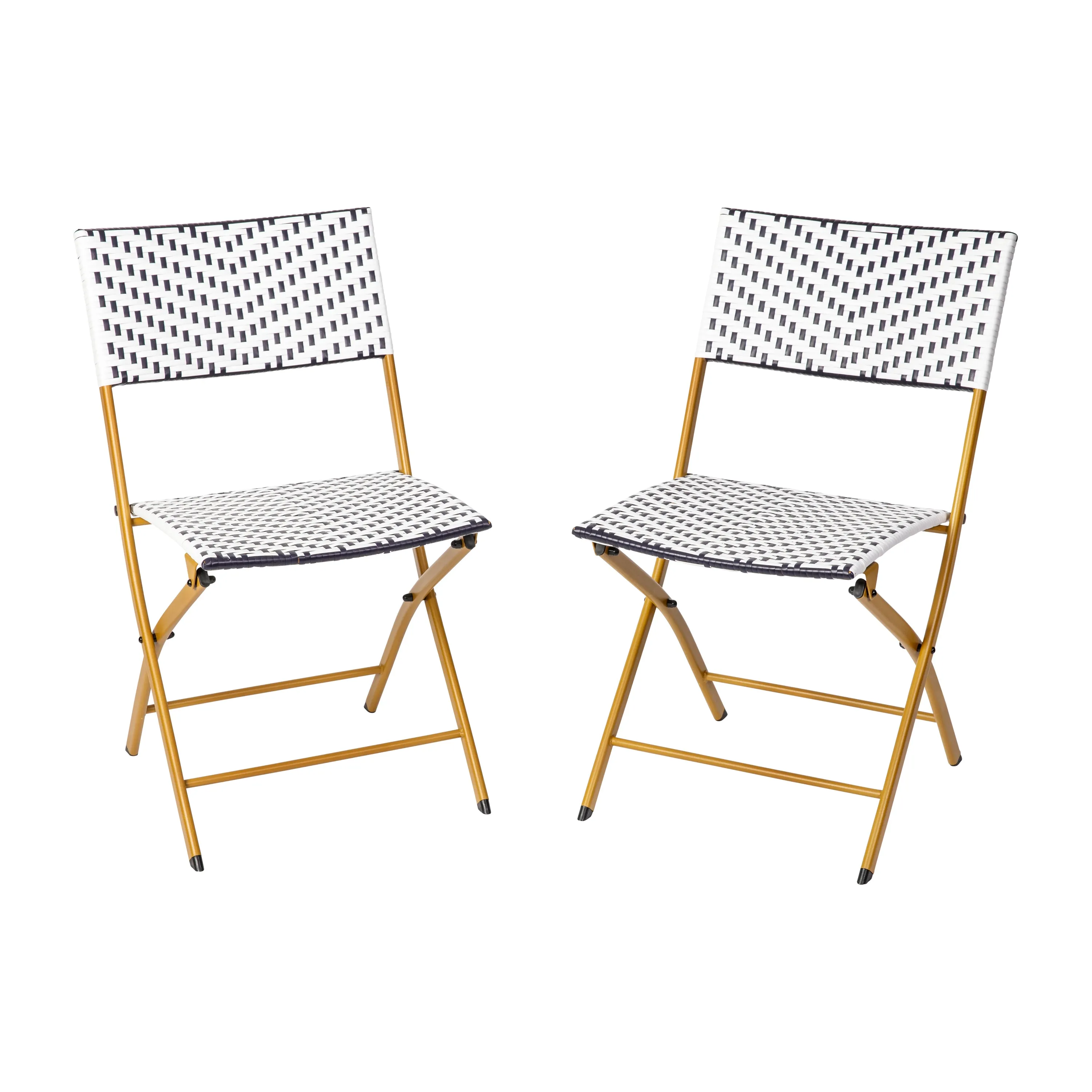 2PK Navy/White Folding Chairs 2-FV-FWA086-NVY-WHT-GG