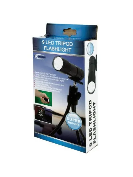 9 LED Tripod Flashlight (Available in a pack of 4)