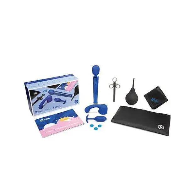 b-Vibe Anal Massage & Education Set with Wand, Plug and Accessories