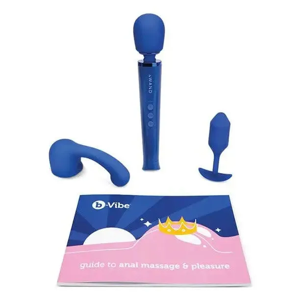 b-Vibe Anal Massage & Education Set with Wand, Plug and Accessories