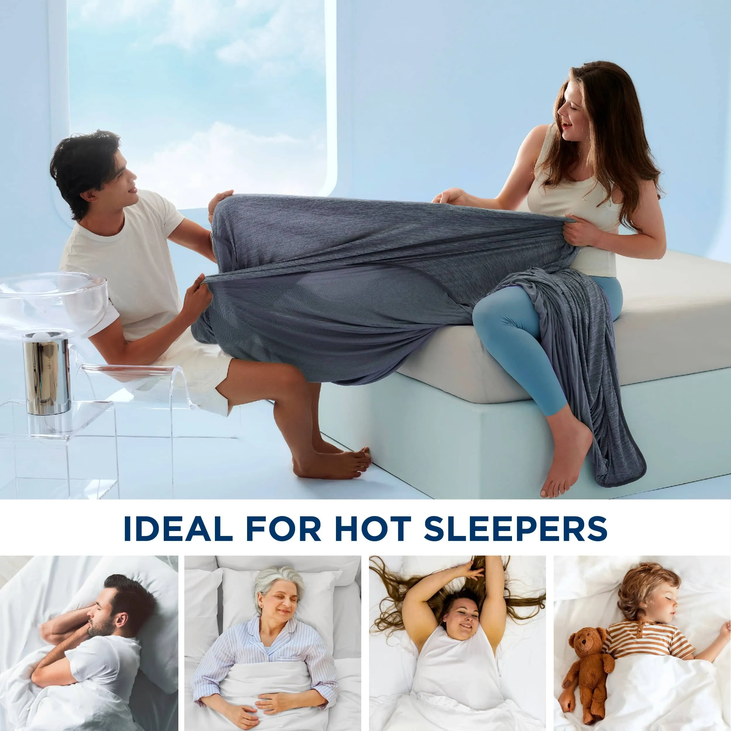 Bedsure Breescape Reversible Cooling Blanket for Hot Sleepers