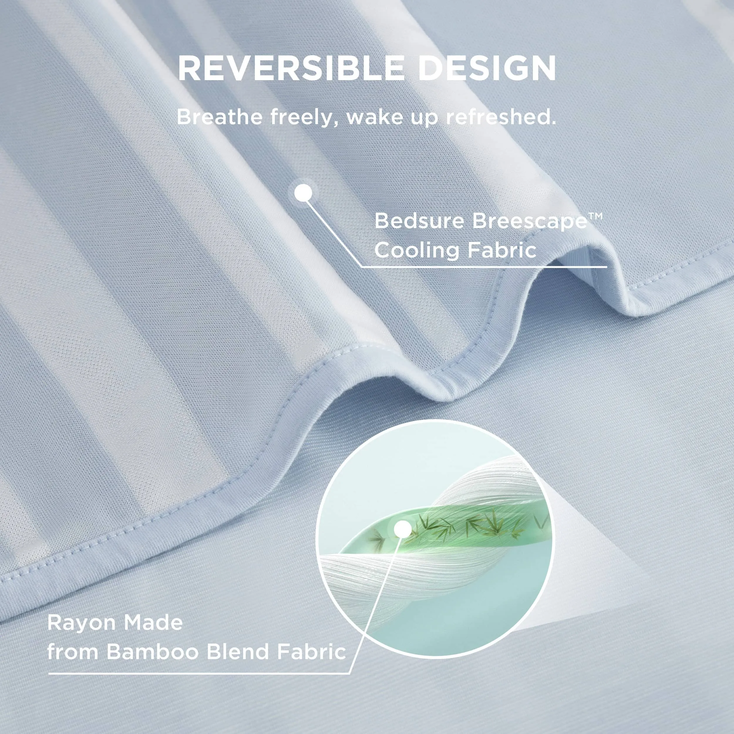 Bedsure Breescape Reversible Cooling Blanket for Hot Sleepers