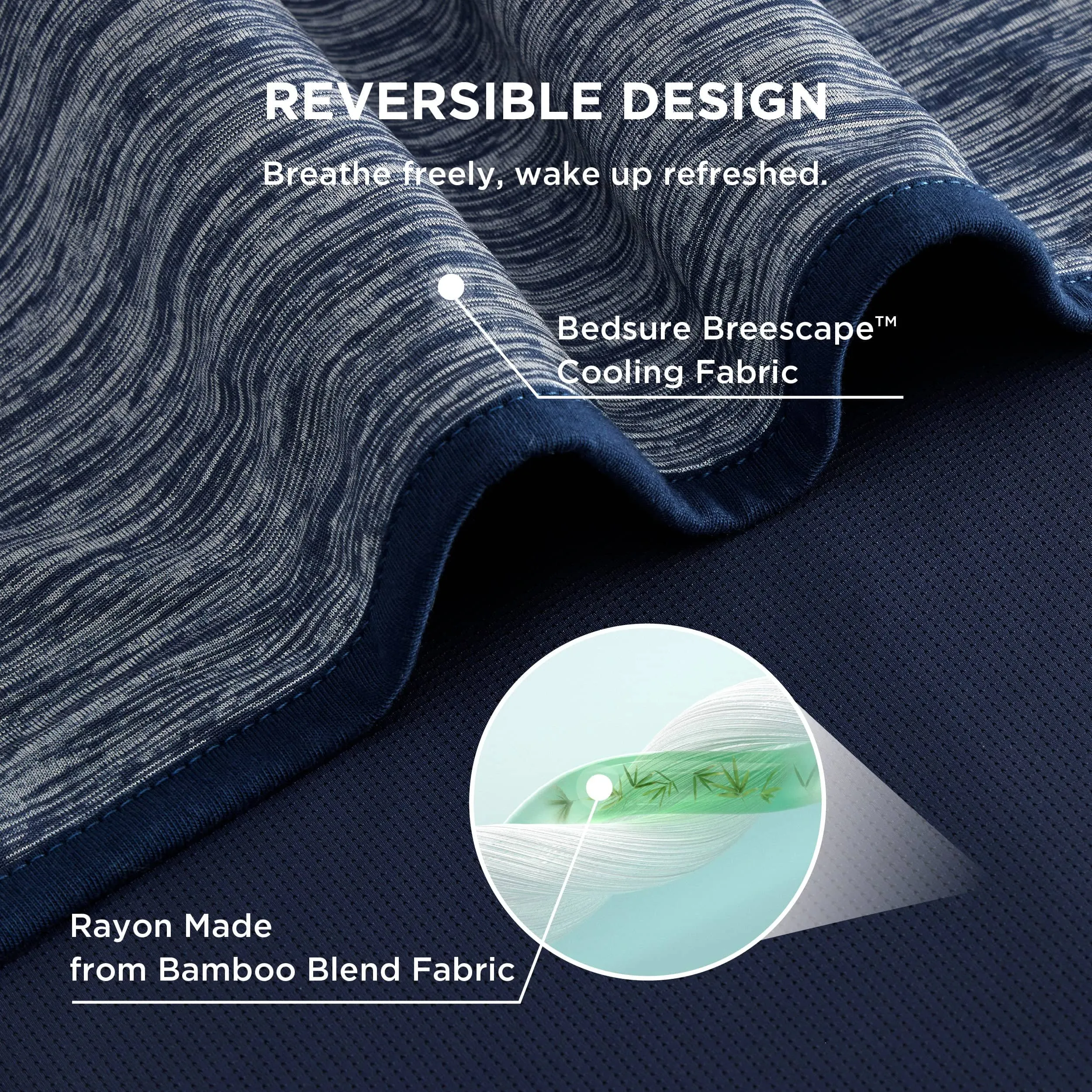 Bedsure Breescape Reversible Cooling Blanket for Hot Sleepers