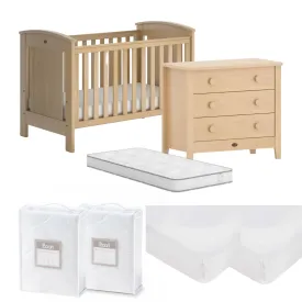 Boori Casa Baby Cot 7 PC Nursery Package with Universal 3 Drawer Chest