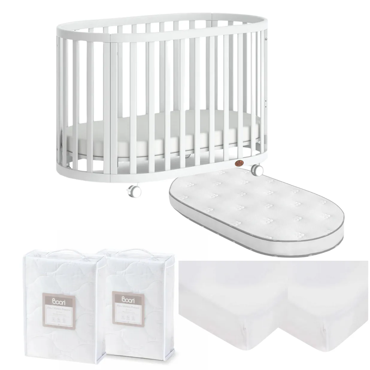 Boori Eden Oval Cot 6 PC Package (Mid NOV)