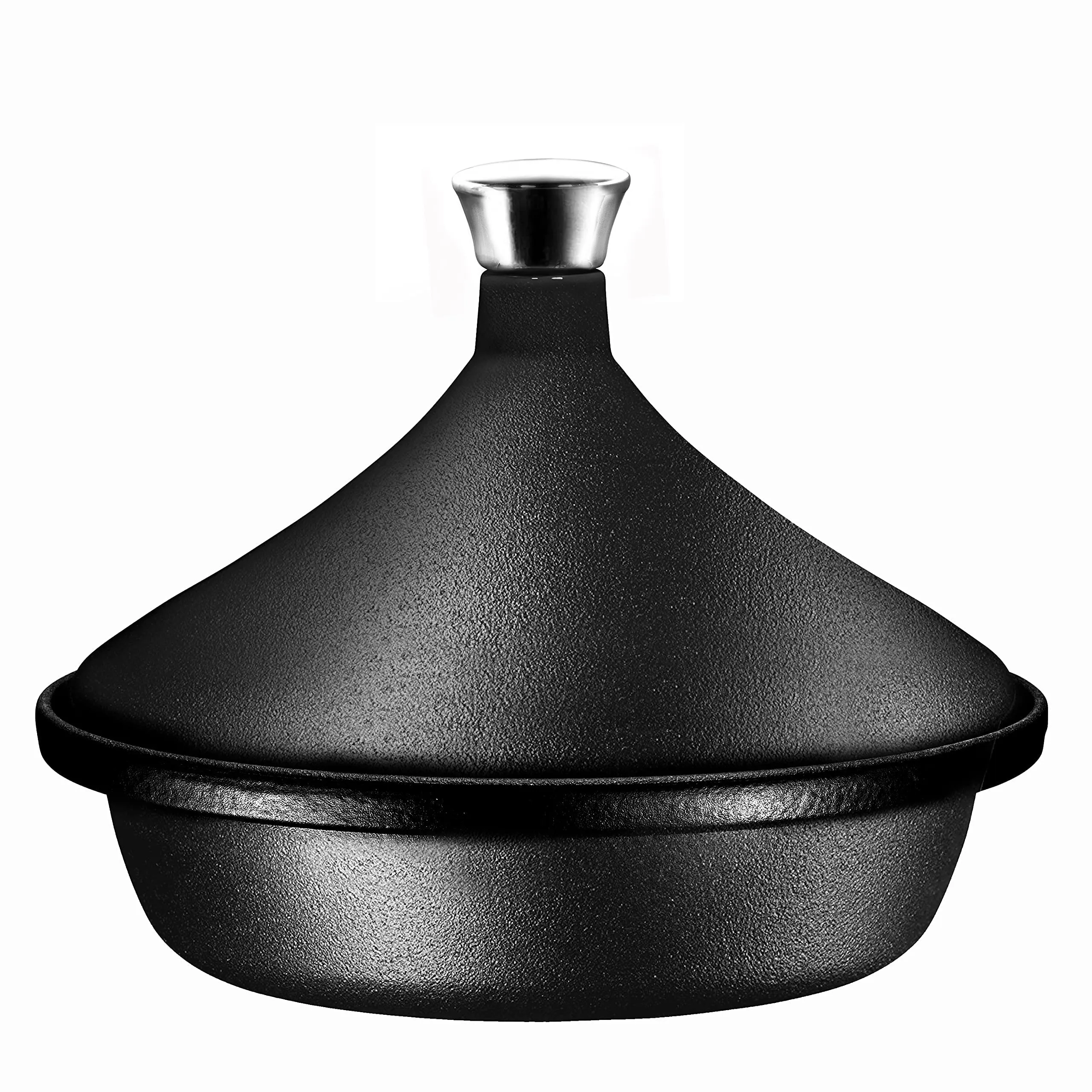 Cast Iron Pre-Seasoned Tagine Pot W/Cast Iron Lid, 4 Quart, Stove Safe Dish, For Different