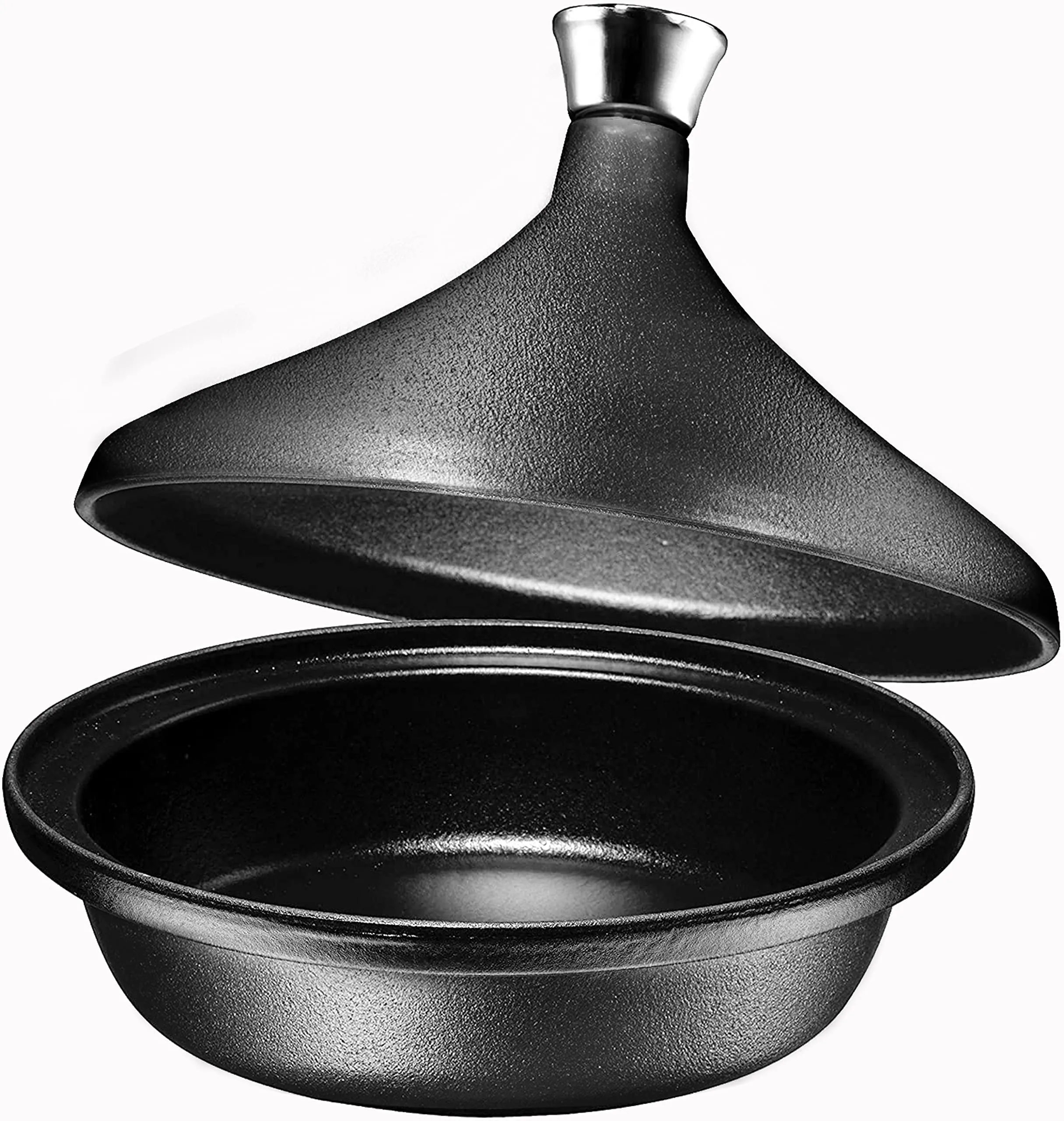 Cast Iron Pre-Seasoned Tagine Pot W/Cast Iron Lid, 4 Quart, Stove Safe Dish, For Different