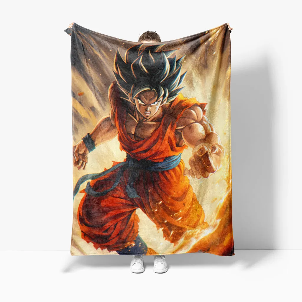 Dragon Ball Z Characters Warm Sherpa Throw