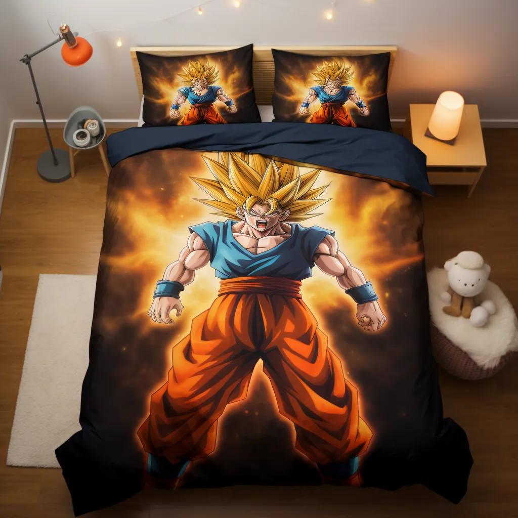 Dragon Ball Z Characters Warm Sherpa Throw