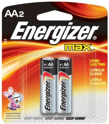 Energizer AA Size Alkaline General Purpose Battery, AA - Alkaline - 1.5 V DC