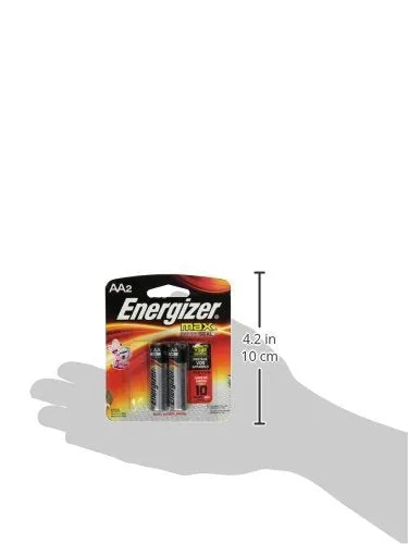 Energizer AA Size Alkaline General Purpose Battery, AA - Alkaline - 1.5 V DC