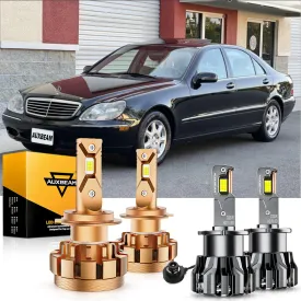 For 2000-2006 Mercedes-Benz S500 with HID headlamps LED Light Bulbs High Low Beam Bundle