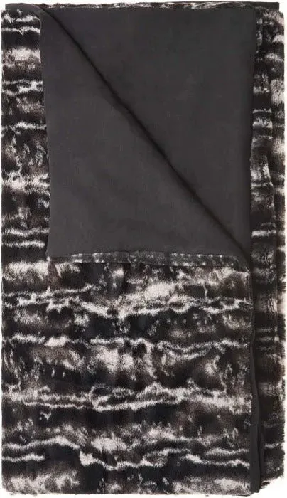 Fur N9508 Black/Silver Throw Blanket