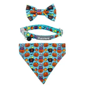 FuzzYard Halloween Cat Bow Tie Collar and Bandana Set 3 Pack