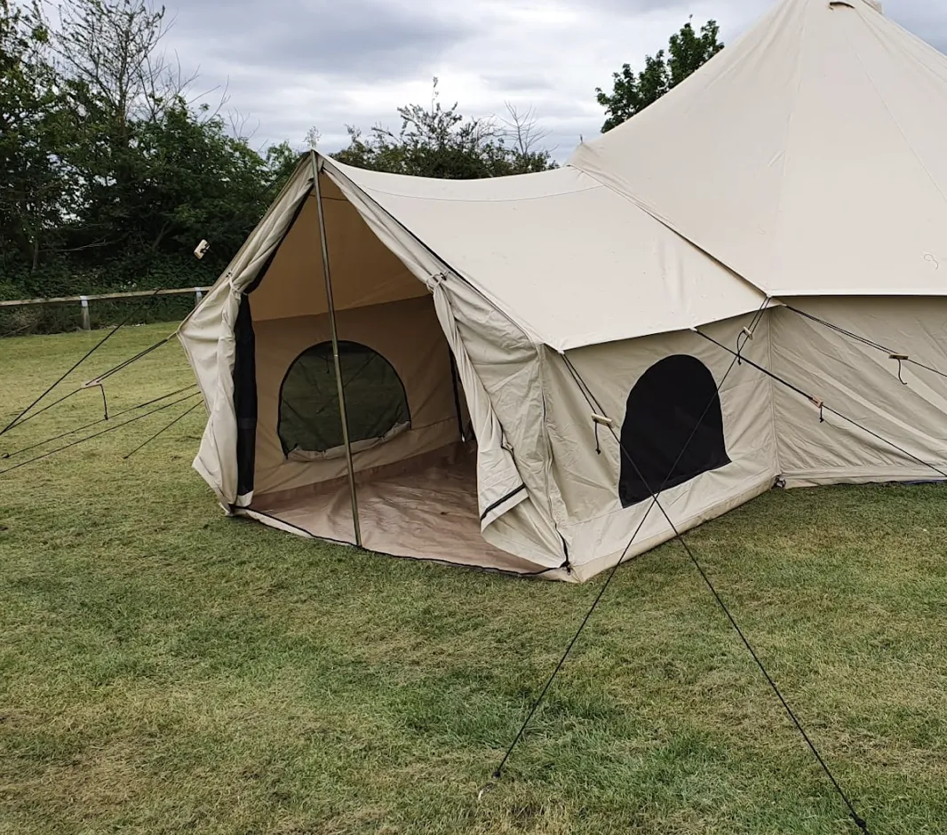 Grade C - BTV 6 Skylight - 6m (Half PVC Light Roof) XL (1.2m High Walls) Water Resistant Cotton Canvas Bell Tent with Stove Hole