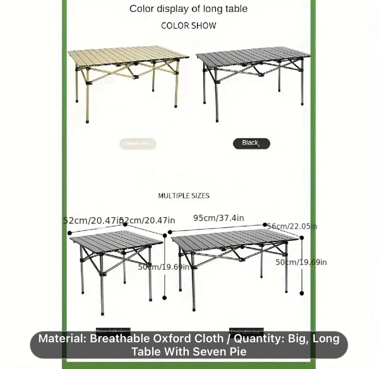 Heavy Duty Portable Foldable Table & Chair Set For Outdoors, Indoors, Patio Furniture, Picnic, Camping, Fishing, EggRoll Table, Travel Set, Seats 6