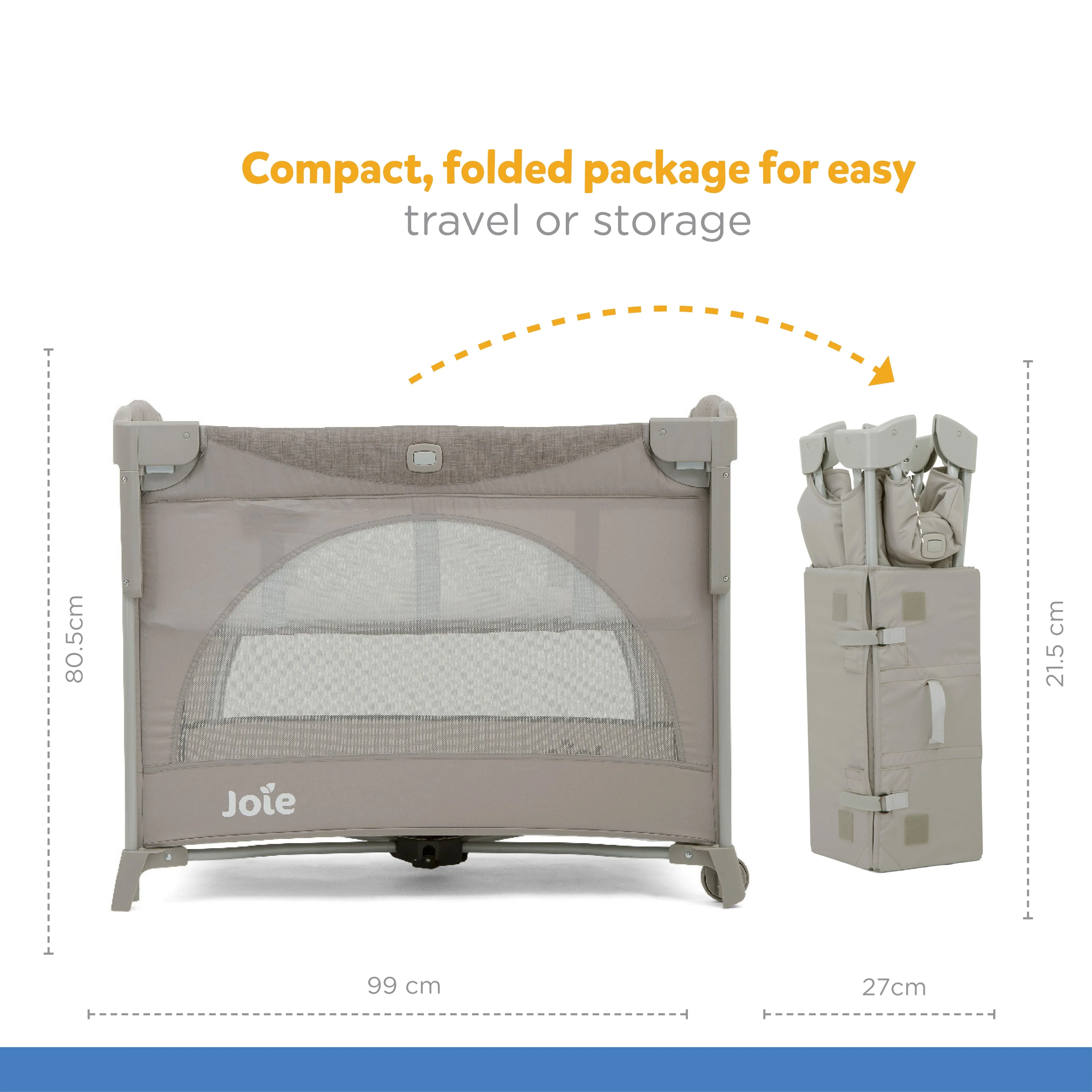 Joie Kubbie Sleep Playard - Birth to 36months