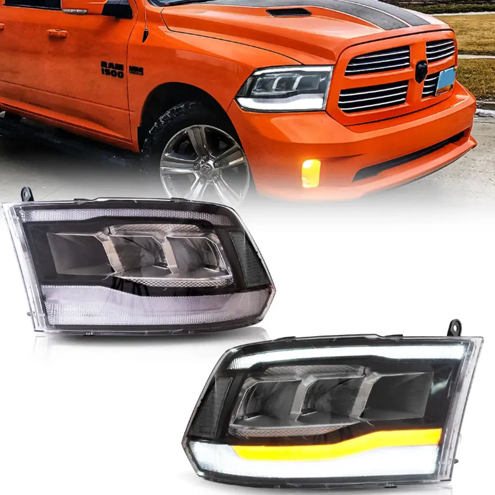 LED Headlight Assembly Reflection Bowl For 2009-2018 Dodge Ram 4th Gen 1500 2500 3500