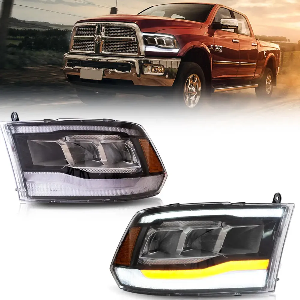 LED Headlight Assembly Reflection Bowl For 2009-2018 Dodge Ram 4th Gen 1500 2500 3500