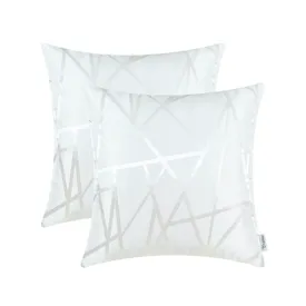 Metallic Décor White Pillows