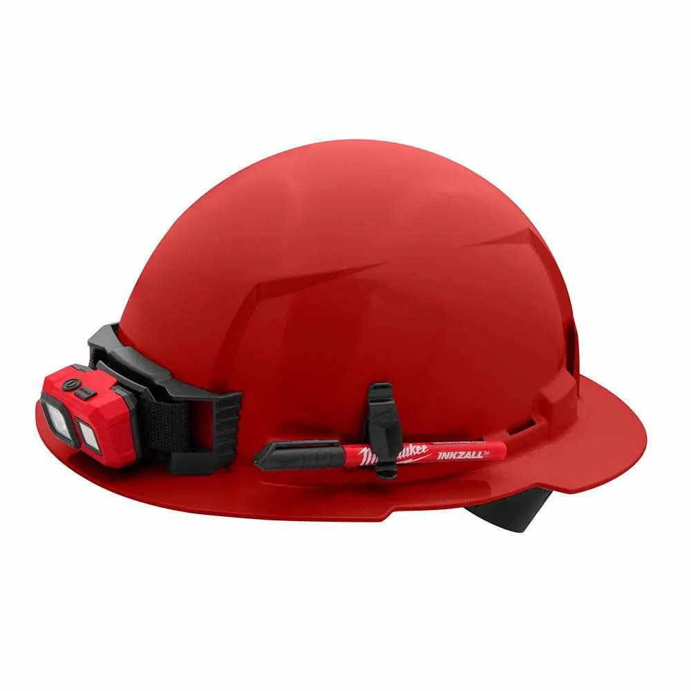 Milwaukee 48-73-1109 Red Full Brim Hard Hat with 4PT Ratcheting Suspension – Type 1 Class E