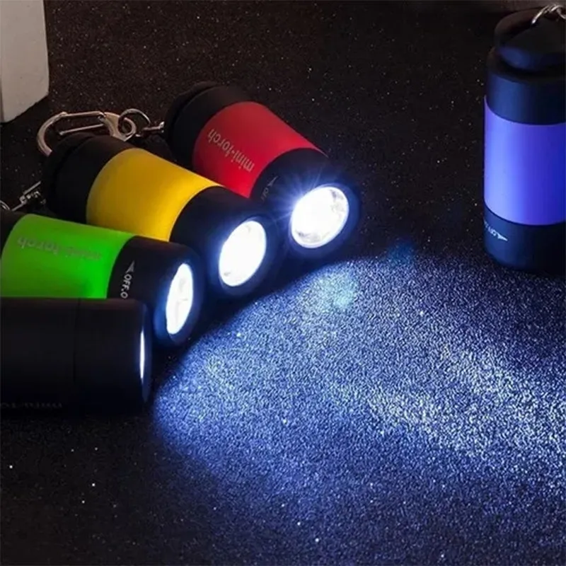 Mini USB Rechargeable LED Flashlight Keychain  Waterproof Pocket Light