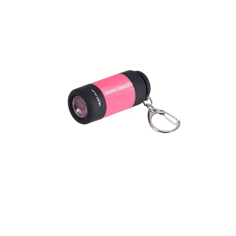 Mini USB Rechargeable LED Flashlight Keychain  Waterproof Pocket Light