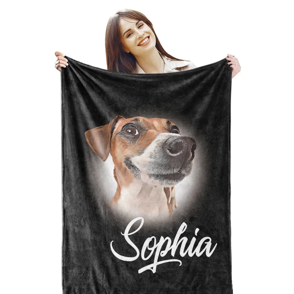 Personalized Custom Pet Photo Blanket