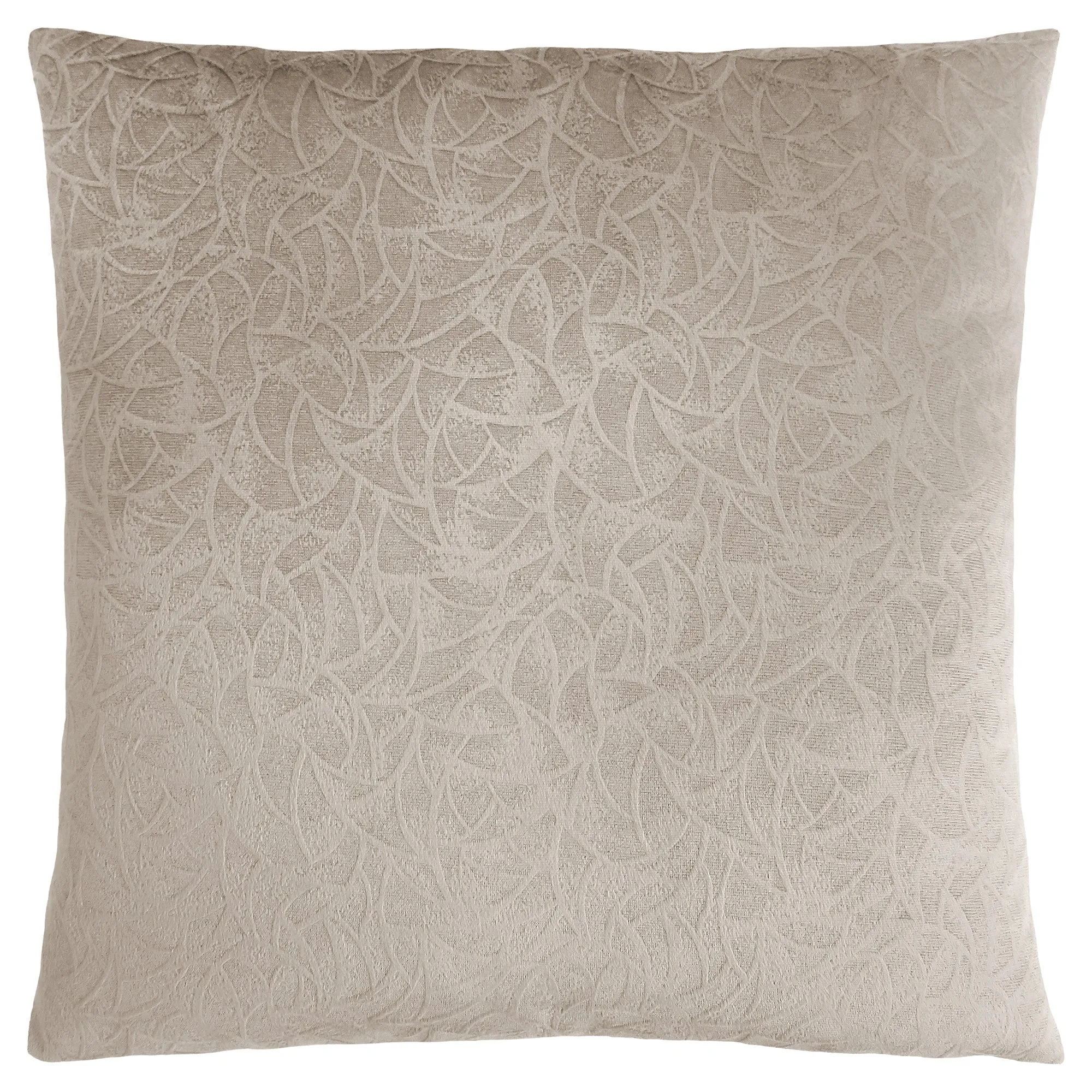 Pillow - 18"X 18" / Taupe Floral Velvet / 1Pc