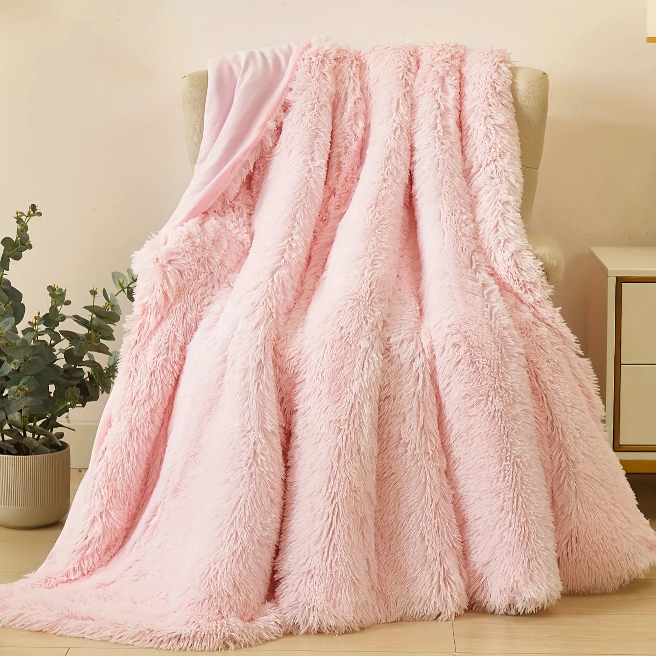 Plush Shaggy Blanket Cozy Warm Sofa and Bed Decor