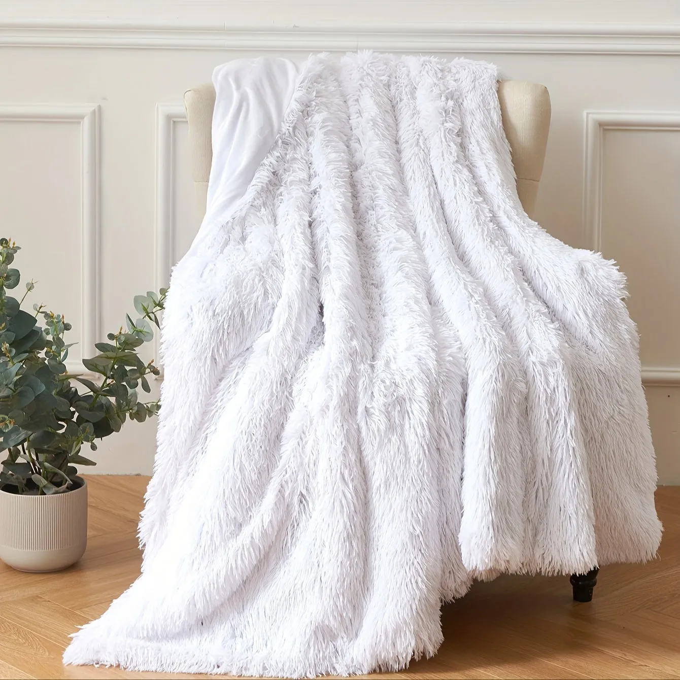 Plush Shaggy Blanket Cozy Warm Sofa and Bed Decor