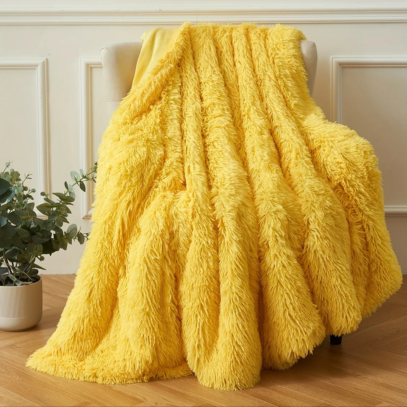 Plush Shaggy Blanket Cozy Warm Sofa and Bed Decor