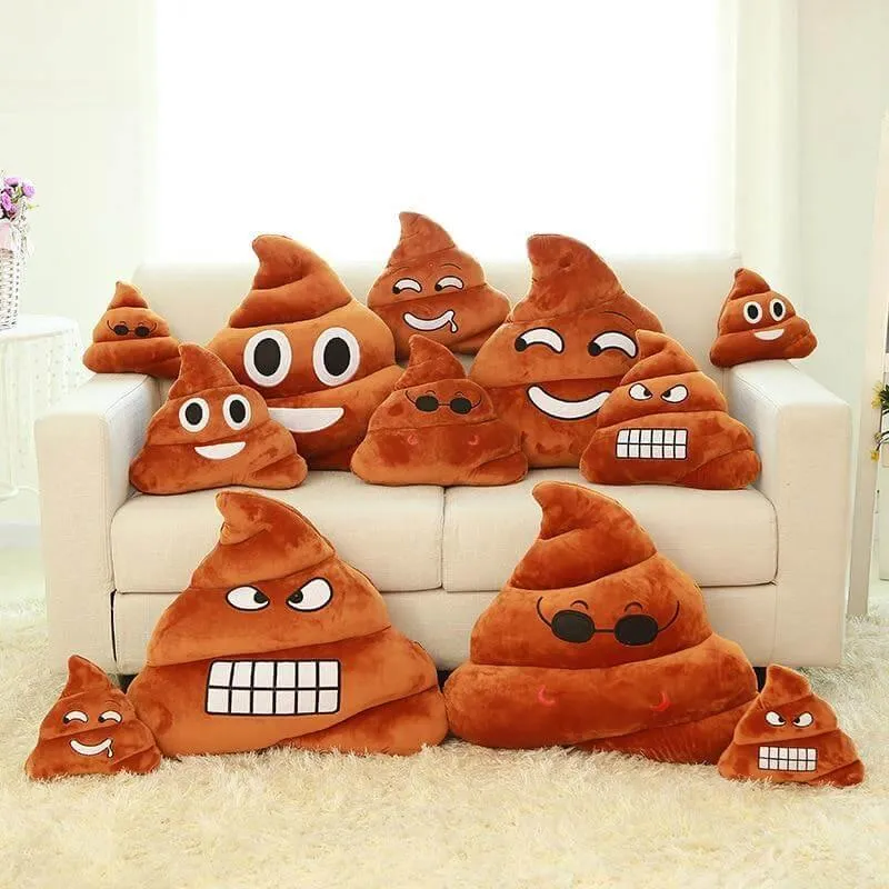 Poop Face Emoji Pillows