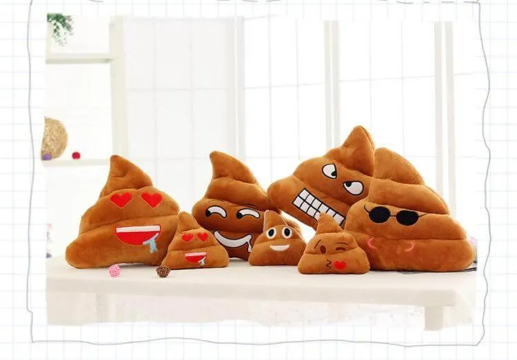 Poop Face Emoji Pillows