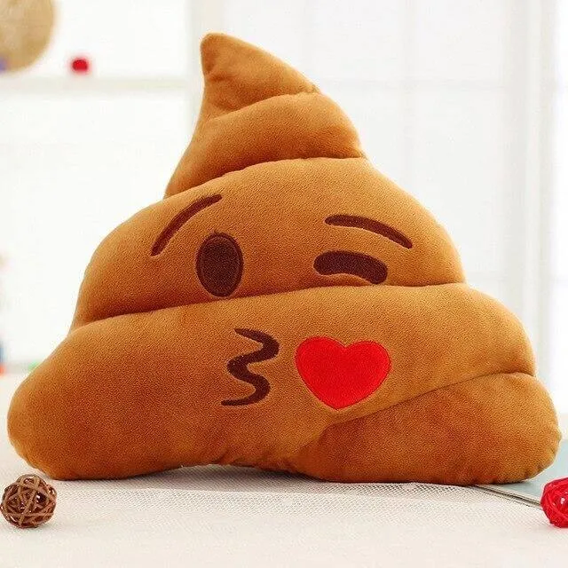 Poop Face Emoji Pillows