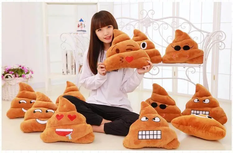 Poop Face Emoji Pillows