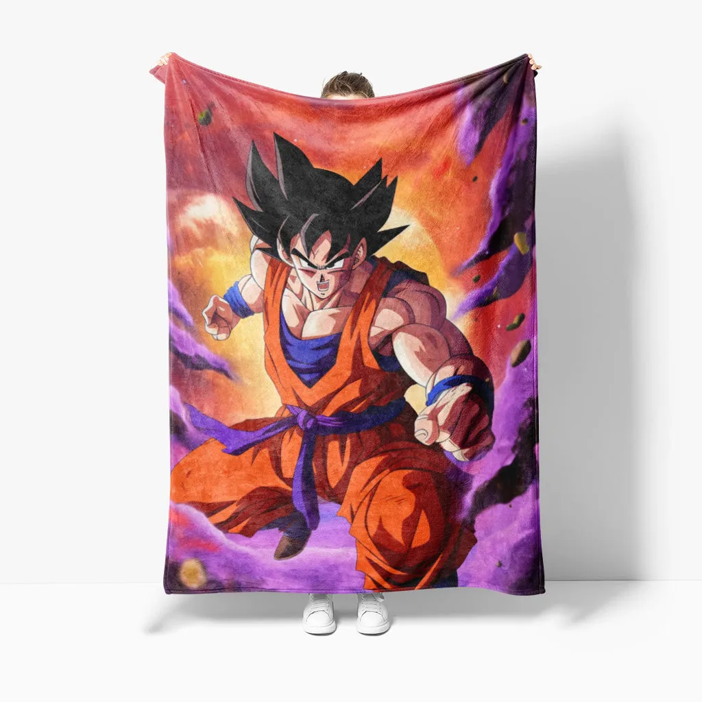 Sherpa Fleece Throw Blankets: Dragon Ball Z Print Series