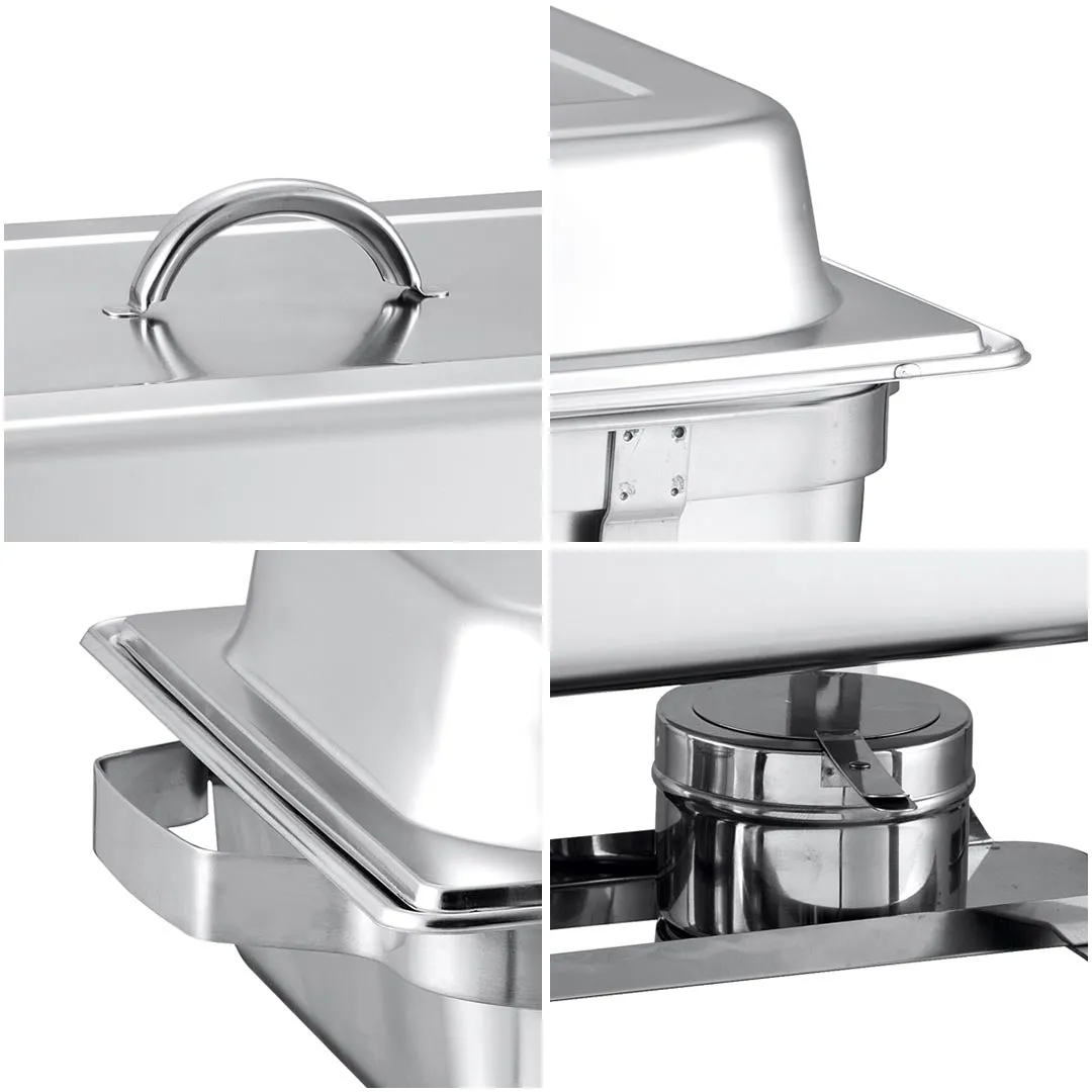 SOGA 3L Triple Tray Stainless Steel Chafing Food Warmer Catering Dish