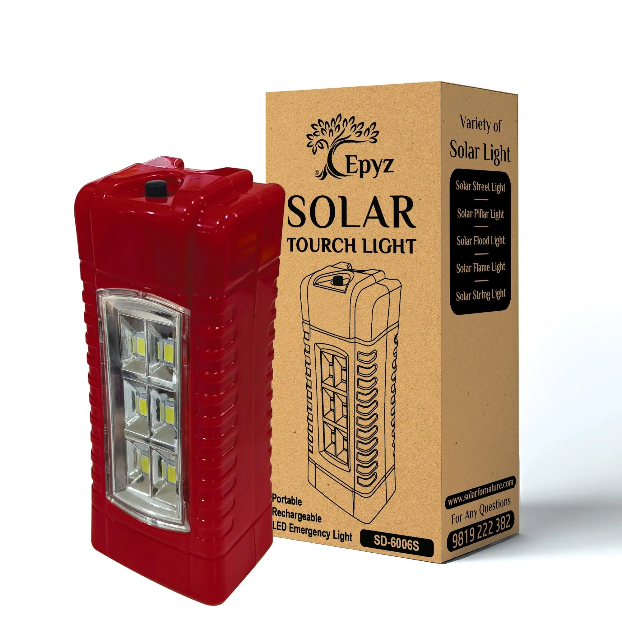 Solar Rechargeable Emergency Light - Solar For Nature