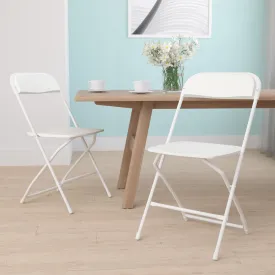 White Plastic Folding Chair 2-LE-L-3-WHITE-GG